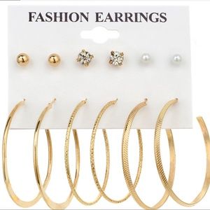 NWT earring set big hoops